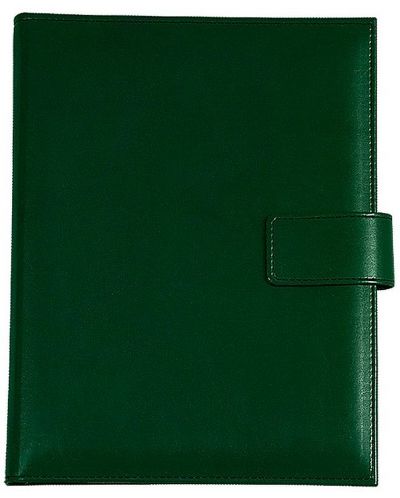 Επαγγελματικό σημειωματάριο Lemax Novaskin - А4, πράσινο, με κρίκους και μηχανισμό - 1