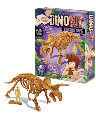 Σετ παιχνιδιού με δεινόσαυρο Buki Dinosaurs - Τρικεράτοπας - 1