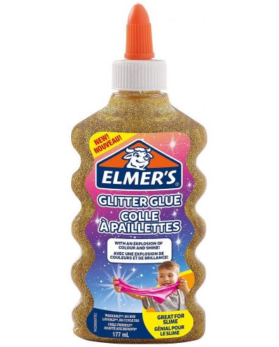 Γυαλιστερή κόλλα Elmer's Glitter Glue - 177 ml, χρυσαφί - 1