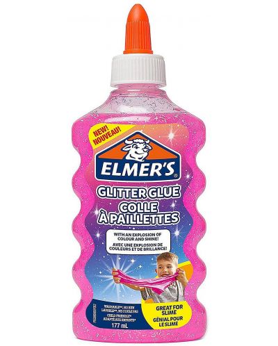 Γυαλιστερή κόλλα Elmer's Glitter Glue - 177 ml, ροζ - 1