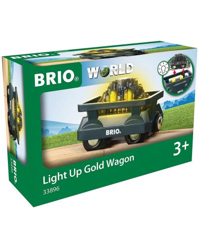 Ξύλινο παιχνίδι Brio World - Βαγόνι με χρυσό  - 2