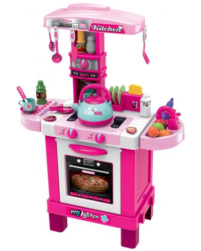 Παιδική κουζίνα επαγωγής Buba - Ροζ, με ήχο και φως - 1