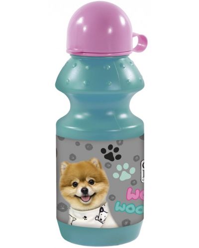 Μπουκάλι Derform Cleo&Frank - Puppy, μπλε, 330 ml - 1