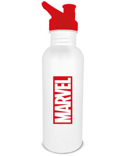 Μπουκάλι νερού Pyramid Marvel: Marvel Logo (White), 700 ml - 1