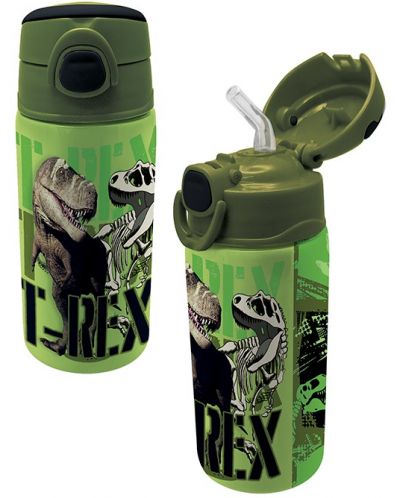 Μπουκάλι νερού Graffiti T-Rex - Με καλαμάκι, 500 ml - 1