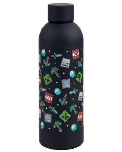 Μπουκάλι νερού  Uwear - Minecraft Icon Black, 500 ml - 1