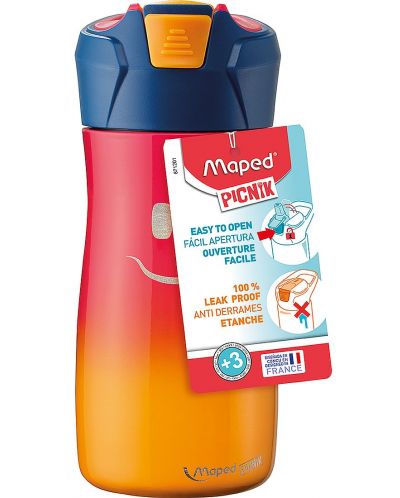 Μπουκάλι νερού Maped Concept Kids - Κόκκινο, 430 ml - 3