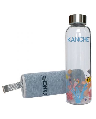 Μπουκάλι Kanche - ο βυθός της θάλασσας, γυάλινο , 500 ml - 1
