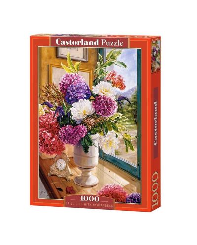 Παζλ Castorland 1000 κομμάτια - Νεκρή φύση με ορτανσίες - 1