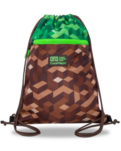 Αθλητική τσάντα με κορδόνι  Cool Pack Vert - City Jungle, με φερμουάρ - 1