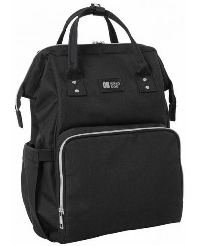 Τσάντα καροτσιού KikkaBoo - Siena, Μαύρη με Γκρι - 1