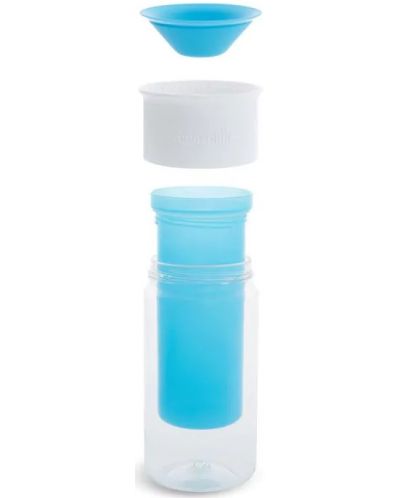 Κούπα με αυτοκόλλητα Munchkin - Blue, 266 ml - 2