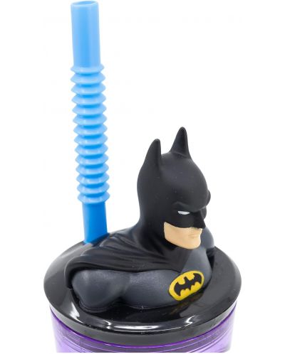 Κύπελλο με καλαμάκι και 3D φιγούρα Stor Batman - 360 ml - 4