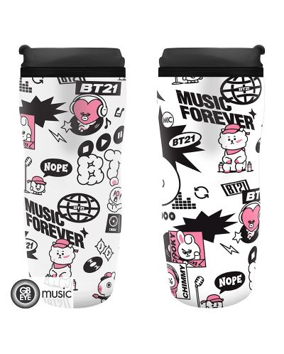 Κούπα ταξιδιού  GB eye Animation: BT21 - Music Forever, 355 ml - 2