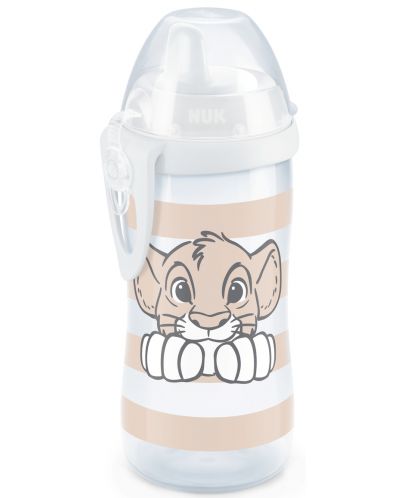 Κύπελλο με σκληρό στόμιο  NUK - Kiddy Cup, 300 ml, Lion King  - 1