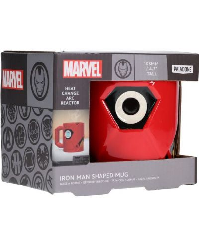 Κούπα 3D Paladone Marvel: Iron Man - Logo, 500 ml - 2