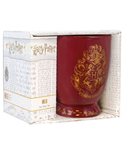 Κούπα 3D Paladone Movies: Harry Potter - Hogwarts, 500 ml (red) - 4