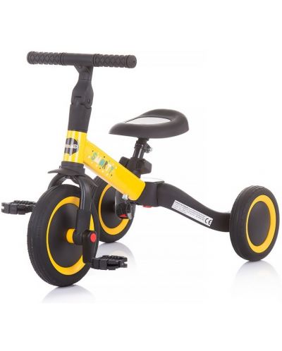Τρίκυκλο/Ποδήλατο ισορροπίας Chipolino 2 σε 1 Smarty - Μαύρο και κίτρινο - 1