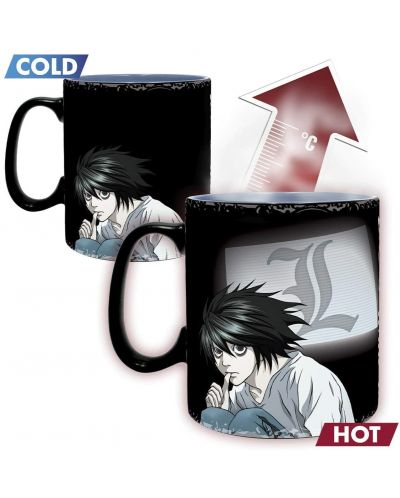 Κούπα με θερμικό εφέ ABYstyle Animation: Death Note - Kira & L, 460 ml	 - 2