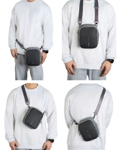 Τσάντα ώμου XD Design - Boxy Sling, μαύρο - 11