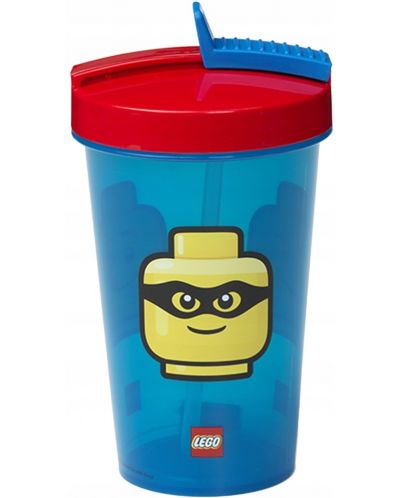 Κούπα με καλαμάκι Lego Classic - 500 ml, μπλε - 2
