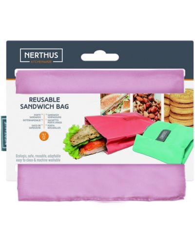 Τσάντα τροφίμων  Nerthus - Ροζ, 18.5 x 14 cm - 3