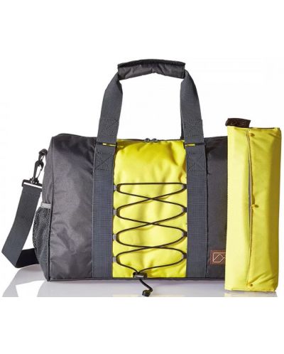 Τσάντα καροτσιού   Phil&Teds - Mountain Buggy, V1,με κρίκους, γκρι με κίτρινο - 2