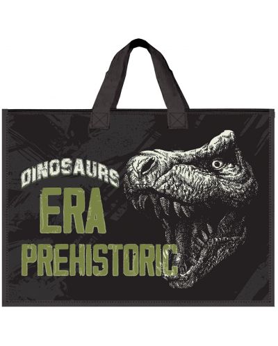 Τσάντα για μπλοκ ζωγραφικής S. Cool - Dinosaurs, με φερμουάρ - 1