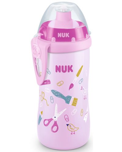 Κύπελλο με βαλβίδα Nuk - Junior Cup, 300 ml, ροζ - 1