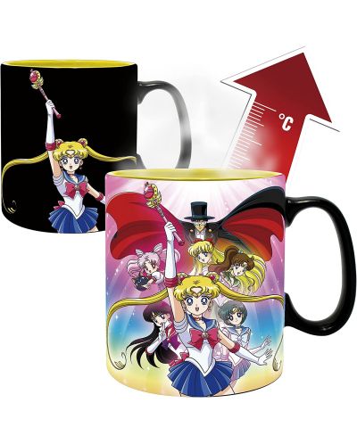 Κούπα με θερμικό εφέ ABYstyle Animation: Sailor Moon - Characters, 460 ml - 2