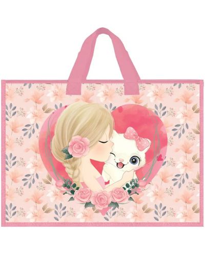 Τσάντα για μπλοκ ζωγραφικής S. Cool - Girl, με φερμουάρ - 1