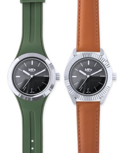 Ρολόι  Bill's Watches Twist - Khaki Green & Camel - 1