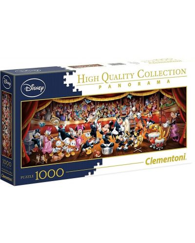 Πανοραμικό  Παζλ Clementoni 1000 κομμάτια - Η ορχήστρα  της Disney  - 1