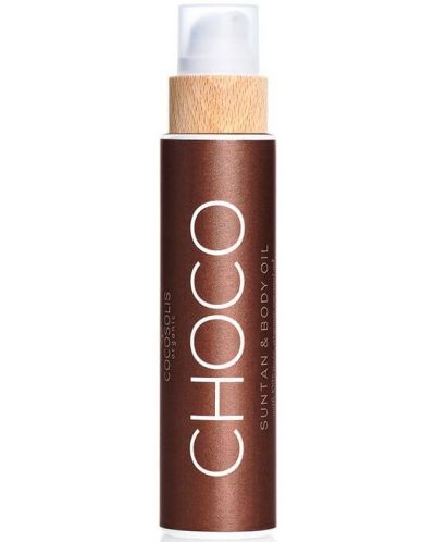 Cocosolis Suntan &Body Βιολογικό λάδι για γρήγορο μαύρισμα Choco, 200 ml - 1