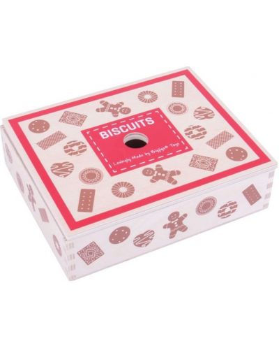 Ξύλινο σετ Bigjigs - Μπισκότα σε κουτί - 6