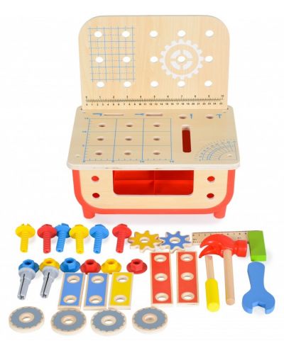 Ξύλινο παζλ Tooky Toy - Εργαστήριο με εργαλεία - 6