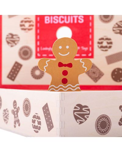 Ξύλινο σετ Bigjigs - Μπισκότα σε κουτί - 8