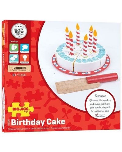 Ξύλινη τούρτα για κοπή Bigjigs -Γενέθλια - 2