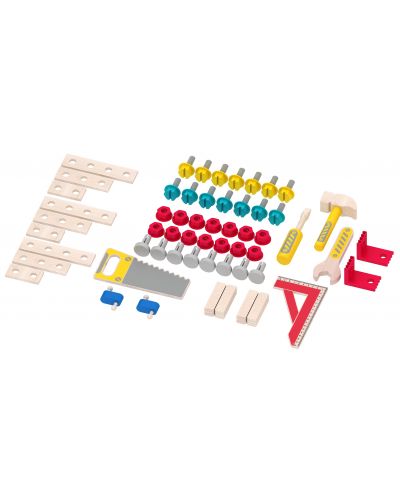 Ξύλινο σετ Acool Toy - Πάγκος εργασίας με εργαλεία - 2