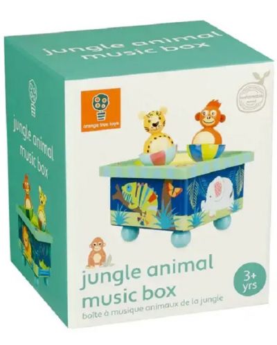 Ξύλινο μουσικό κουτί Orange Tree Toys - Χορευτικά ζώα - 1