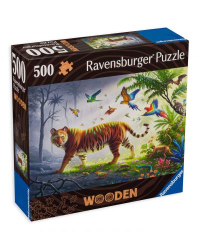 Ξύλινο παζλ Ravensburger 150 τεμαχίων -Τίγρης στη ζούγκλα - 1