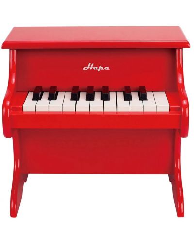 Ξύλινο ηλεκτρικό πιάνο Hape, κόκκινο	 - 1