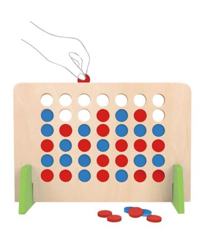 Ξύλινο παιδικό παιχνίδι Tooky Toy - Τέσσερα στη σειρά - 2