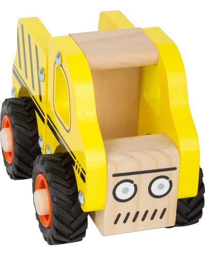 Ξύλινο παιχνίδι Small Foot - Φορτηγό, κίτρινο - 3