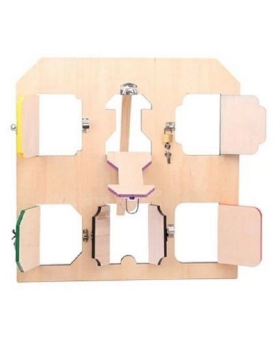 Ξύλινος πίνακας  Smart Baby - Πόρτα με 6 κλειδαριές - 2