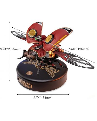 Ξύλινο 3D παζλ Robo Time 147 κομμάτια - Scout Beetle - 2
