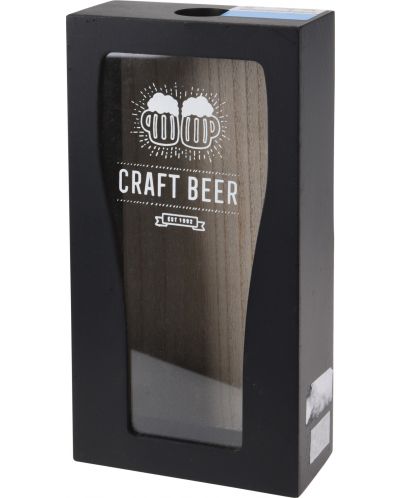 Κουτί αποθήκευσης για καπάκια  H&S - Craft beer, 13 х 5.8 х 24 cm, μαύρο - 1