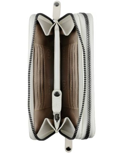 Γυναικείο δερμάτινο πορτοφόλι Bugatti Elsa - Με 2 φερμουάρ, λευκό - 5