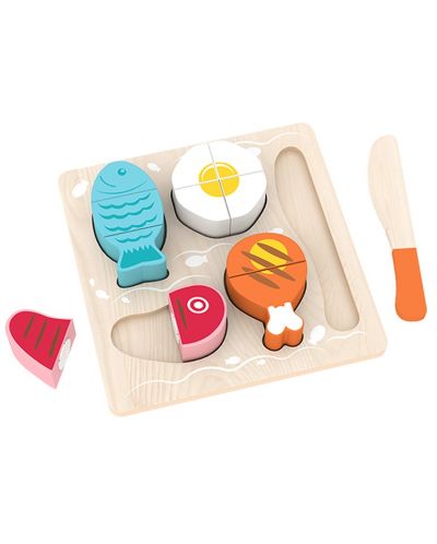  Ξύλινο Σετ  Acool Toy- Κοπή Τροφίμων - 1