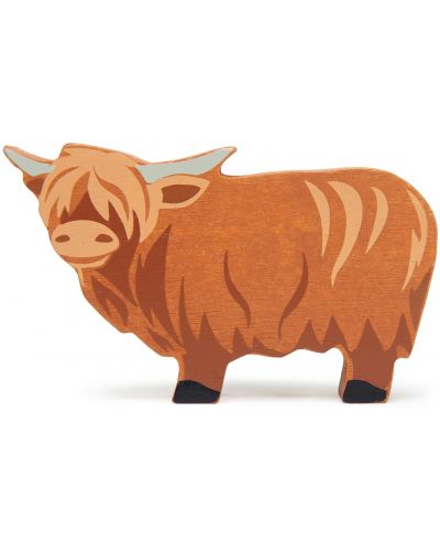 Ξύλινο ειδώλιο Tender Leaf Toys- Σκωτσέζικη αγελάδα - 1